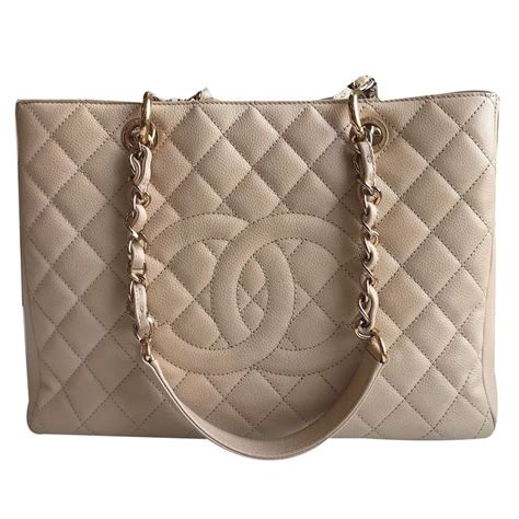 chanel gst black or beige|Chanel grand shopping bag.